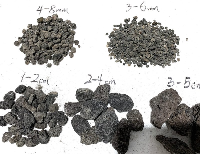火山巖濾料1-2/2-4/3-5cm